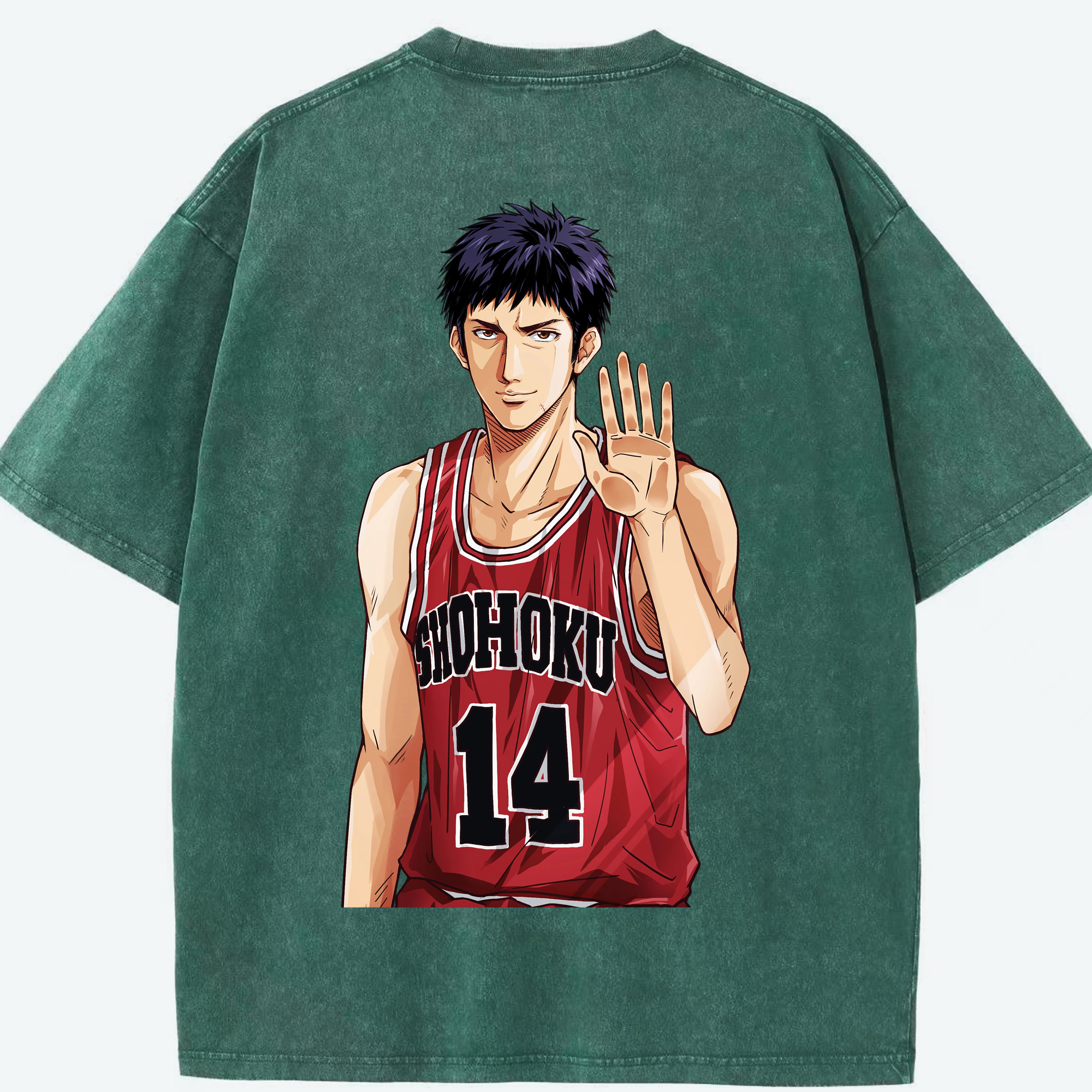 （画像用） SLAM DUNK／スラムダンク 綿100% ヴィンテージ風 半袖Tシャツ（背面プリント）